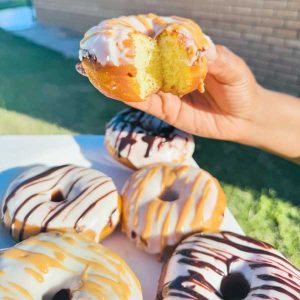 Donut board with 64 donuts